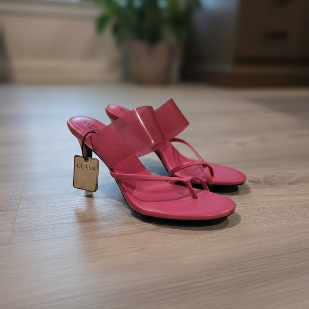 Guess Hot Pink Strappy Heels - Picture 1 of 5